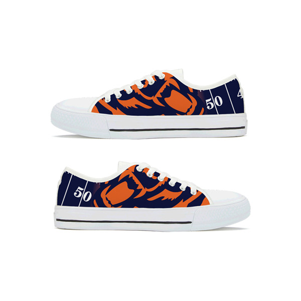 Women's Chicago Bears Low Top Canvas Sneakers 004